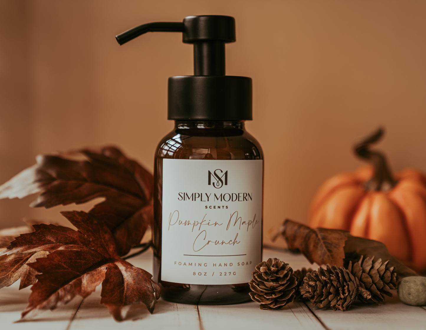 Fall Scents Foaming Hand Soap | Amber Glass Bottle