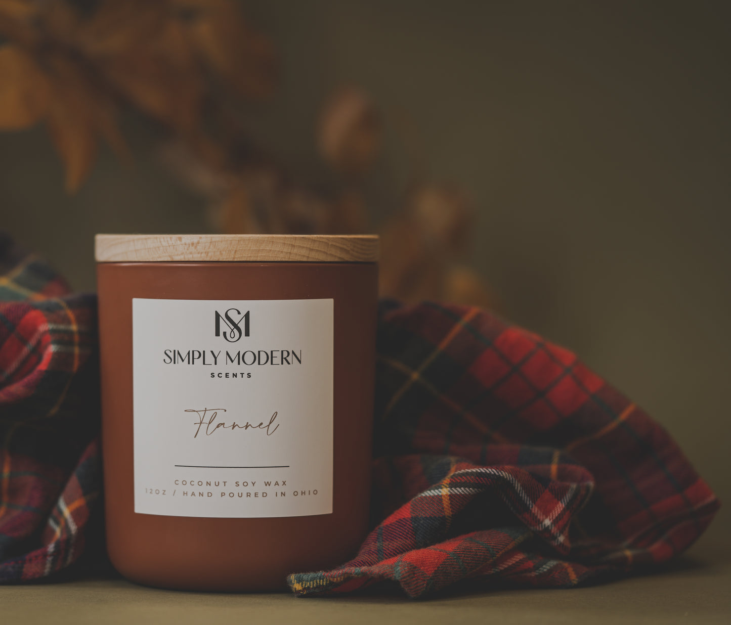 Flannel | Terracotta | Wood-Wick Coconut Soy Wax Candle