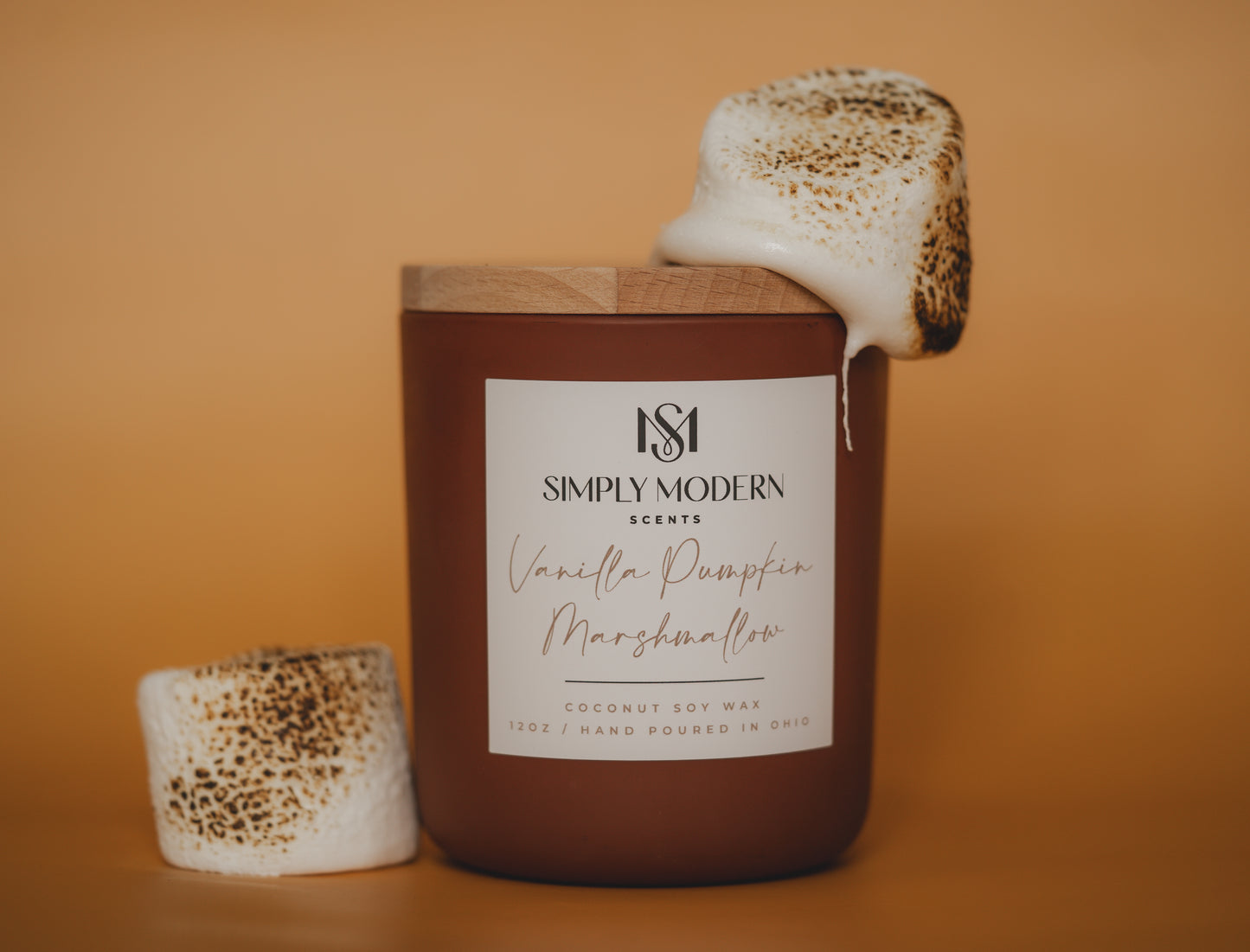 Vanilla Pumpkin Marshmallow | Terracotta | Wood-Wick Coconut Soy Wax Candle