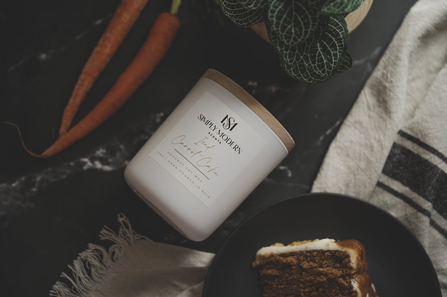 Iced Carrot Cake | Wood-Wick Coconut Soy Wax Candle