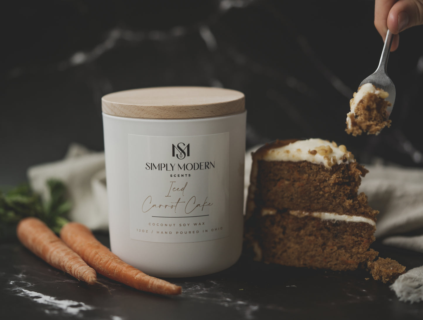 Iced Carrot Cake | Wood-Wick Coconut Soy Wax Candle