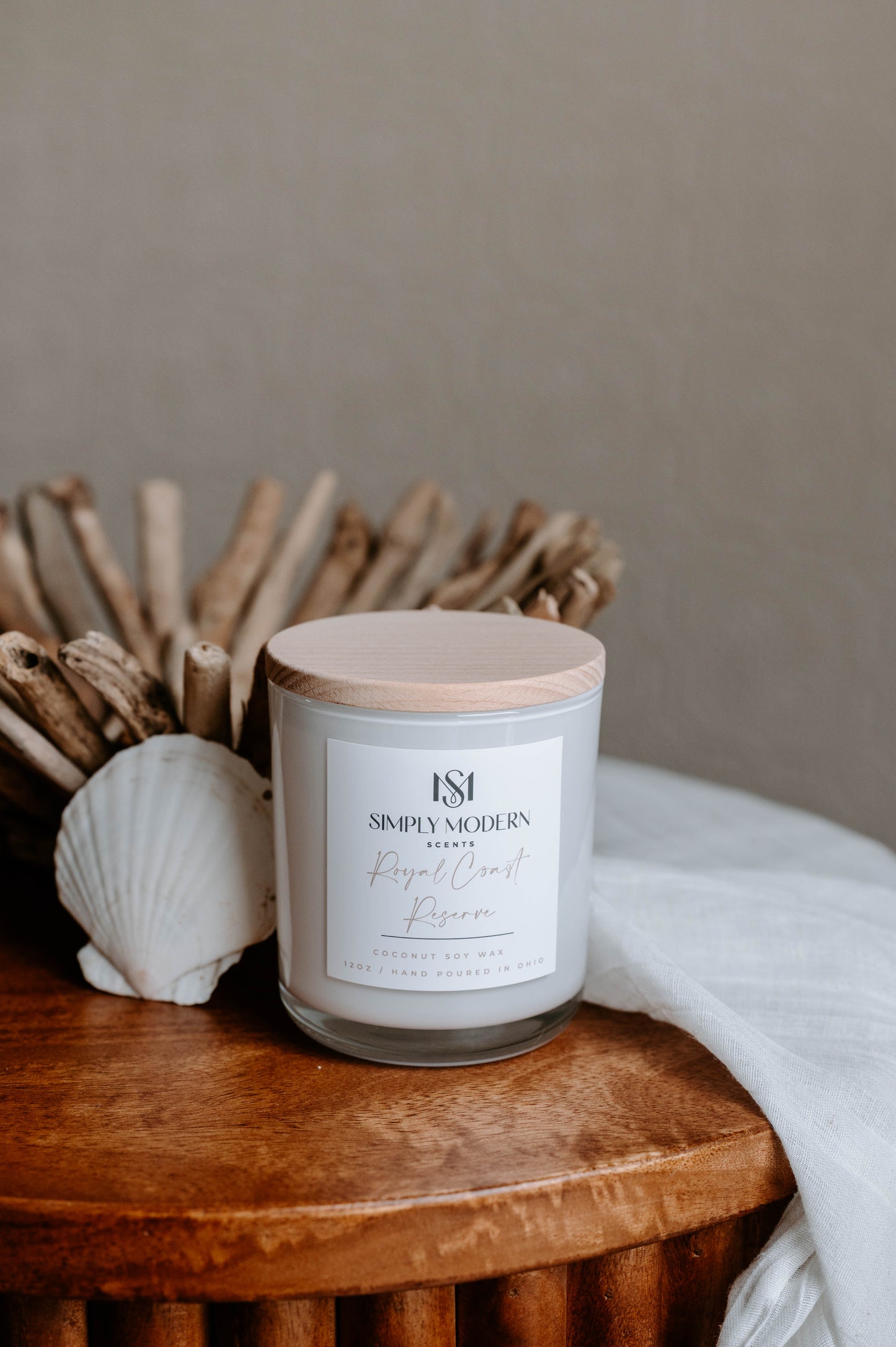 Royal Coast Reserve | White | Wood-Wick Coconut Soy Wax Candle