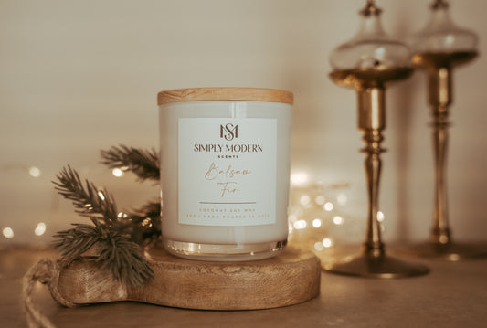 Balsam Fir | White | Wood-Wick Coconut Soy Wax Candle
