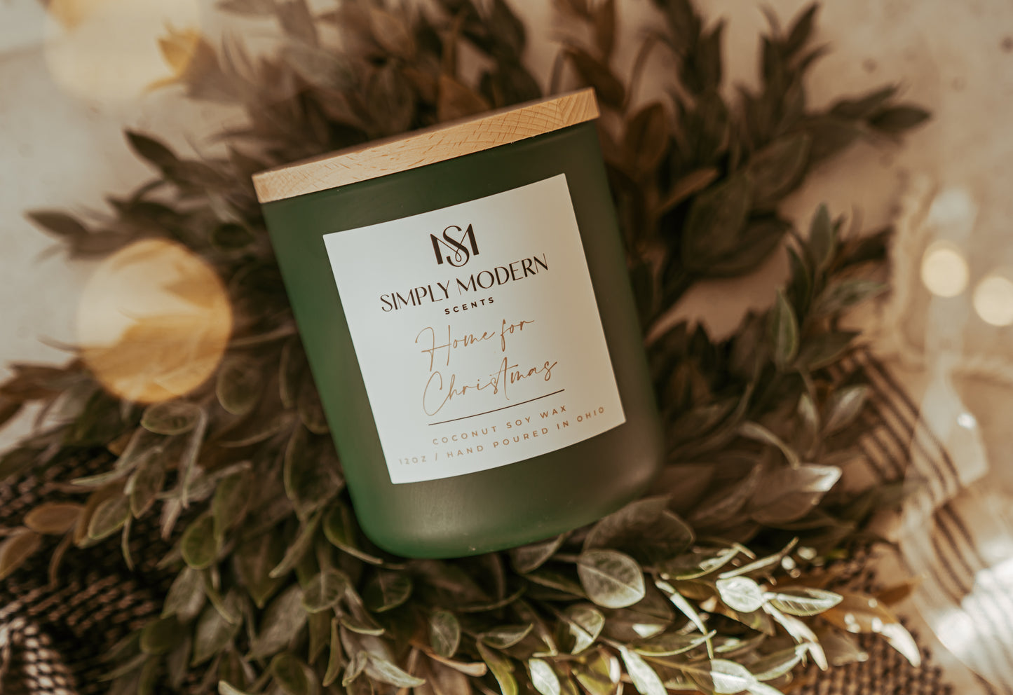 Home for Christmas | Green | Wood-Wick Coconut Soy Wax Candle