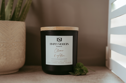 Clover & Aloe | Wood-Wick Coconut Soy Wax Candle