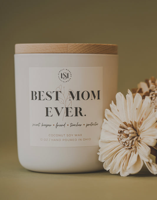 Best Mom Ever Cocoa Butter Cashmere | Coconut Soy Wax Candle