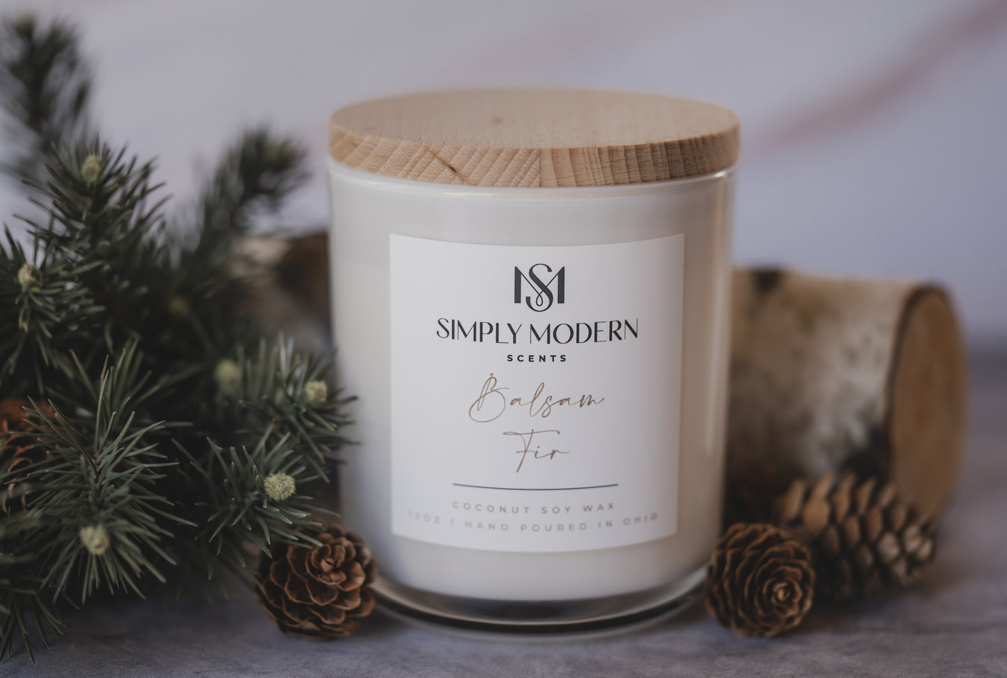 Balsam Fir | White | Coconut Soy Wax Candle