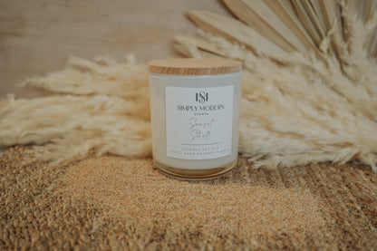 Sunset Stroll | White | Wood-Wick Coconut Soy Wax Candle