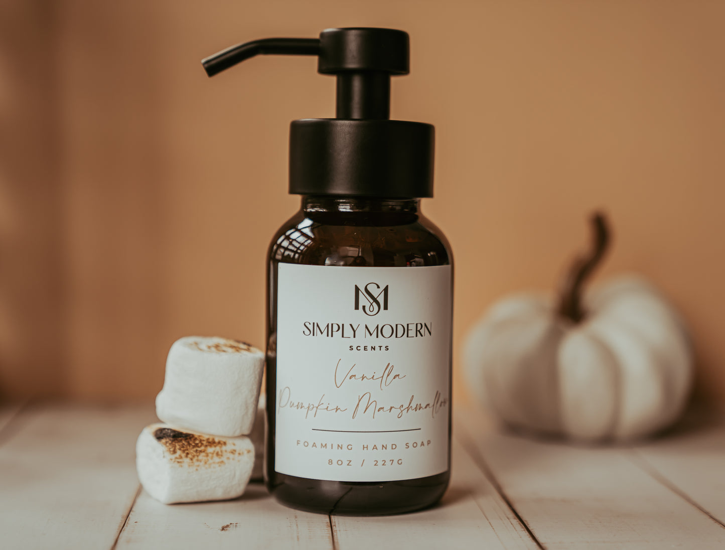 Fall Scents Foaming Hand Soap | Amber Glass Bottle