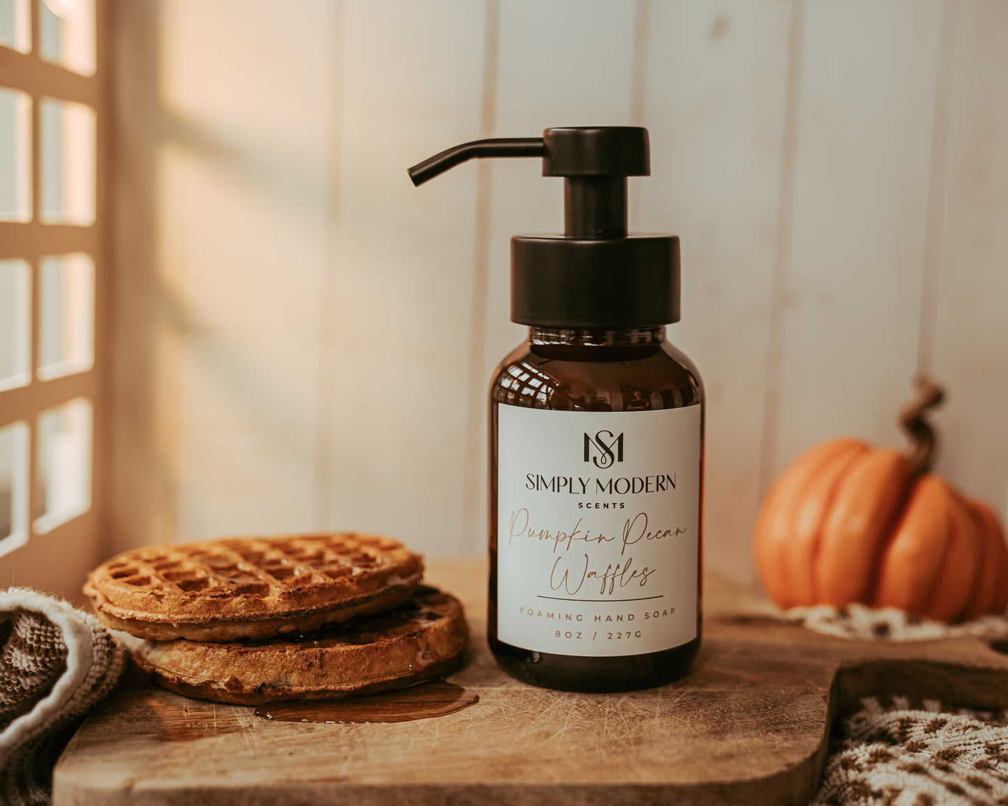 Fall Scents Foaming Hand Soap | Amber Glass Bottle