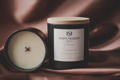 Tobacco Caramel | Wood-Wick Coconut Soy Wax Candle