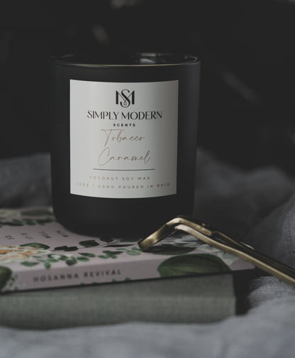Tobacco Caramel | Wood-Wick Coconut Soy Wax Candle