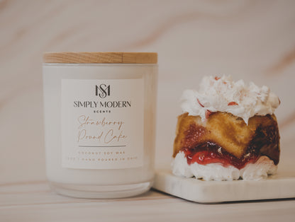 Strawberry Poundcake | Wood-Wick Coconut Soy Wax Candle