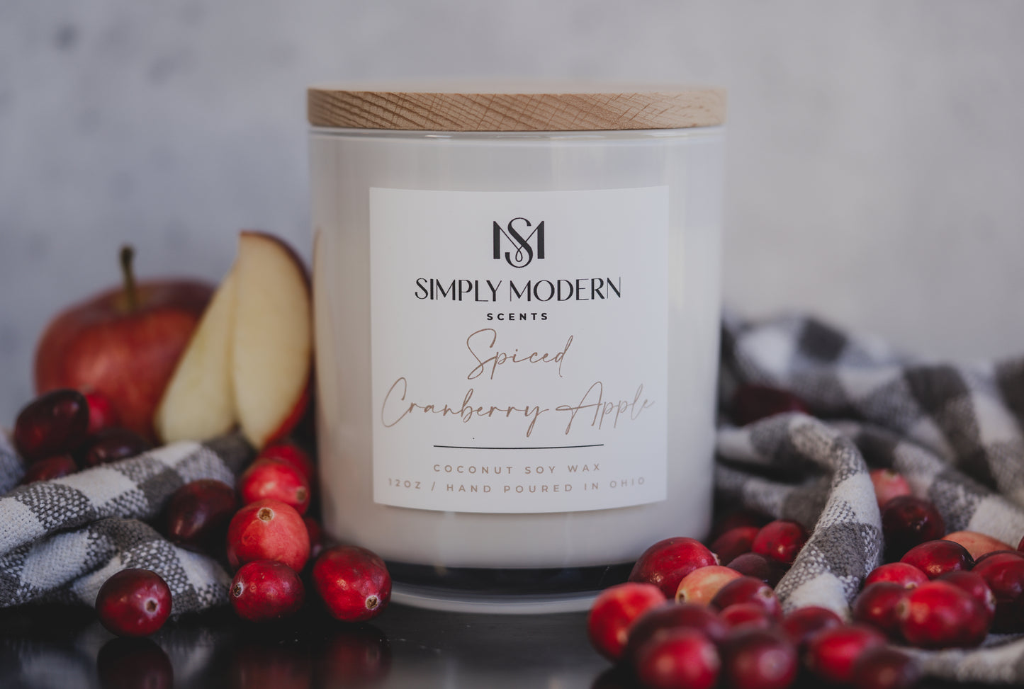 Spiced Cranberry Apple | White | Coconut Soy Wax Candle