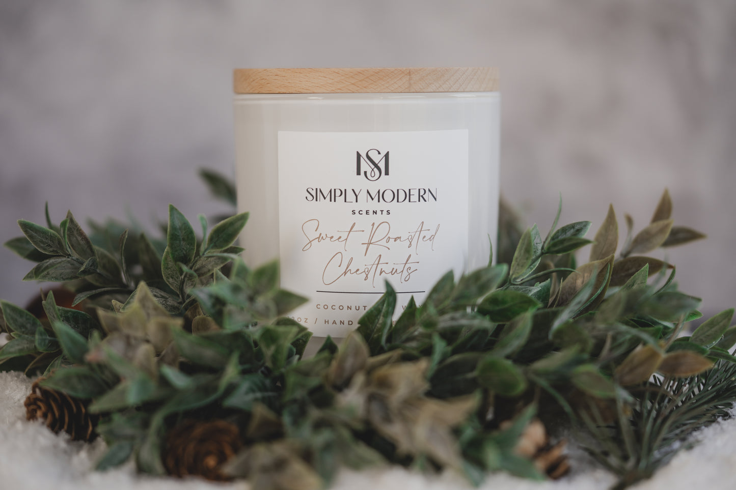 Sweet Roasted Chestnuts White | Coconut Soy Wax Candle