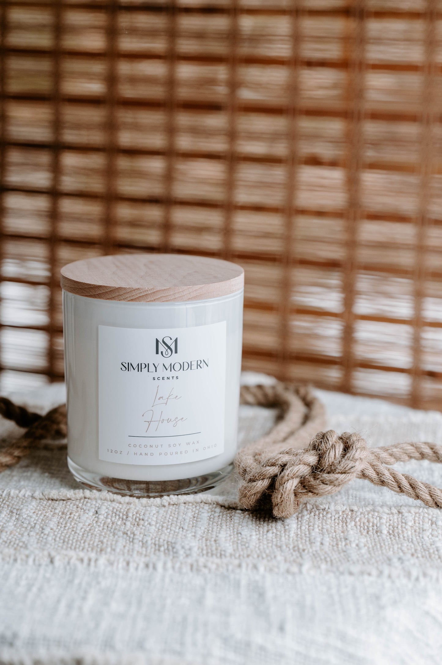 Lake House | White | Wood-Wick Coconut Soy Wax Candle