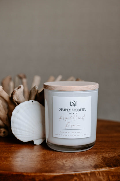 Royal Coast Reserve | White | Wood-Wick Coconut Soy Wax Candle