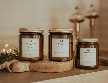 HOLIDAY Scents | 7 OZ Cotton Wick Coconut Soy Wax Candle