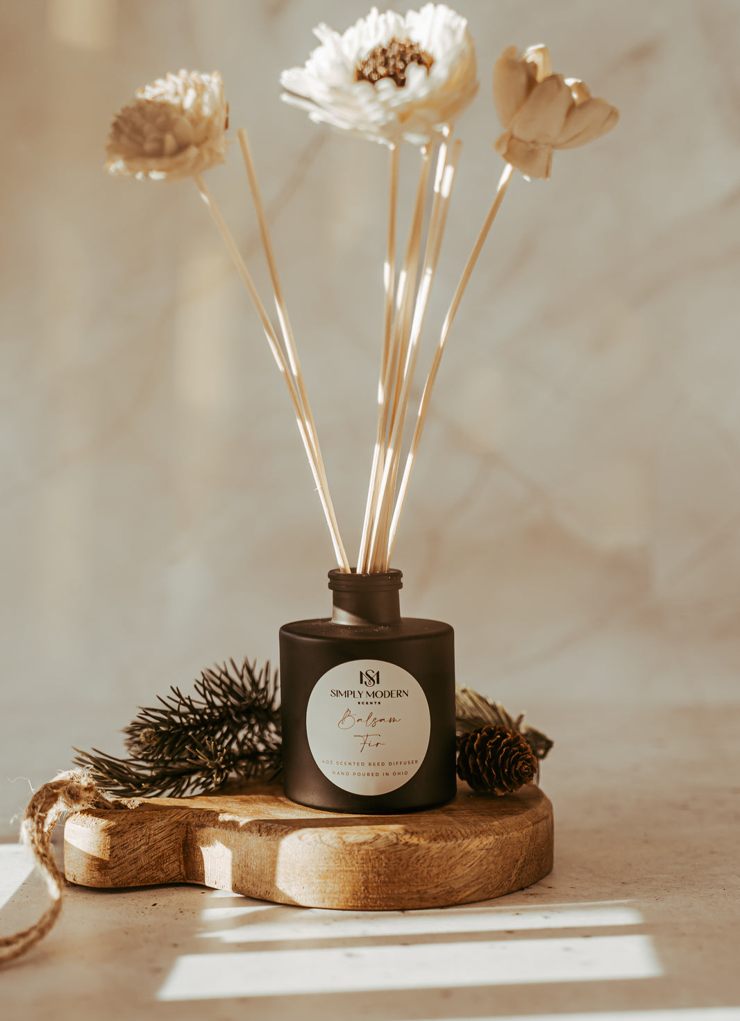 Reed Diffusers with Handmade Floral Reeds | Simply Modern Scents