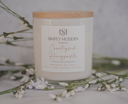 Countryside Honeysuckle | Wood-Wick Coconut Soy Wax Candle