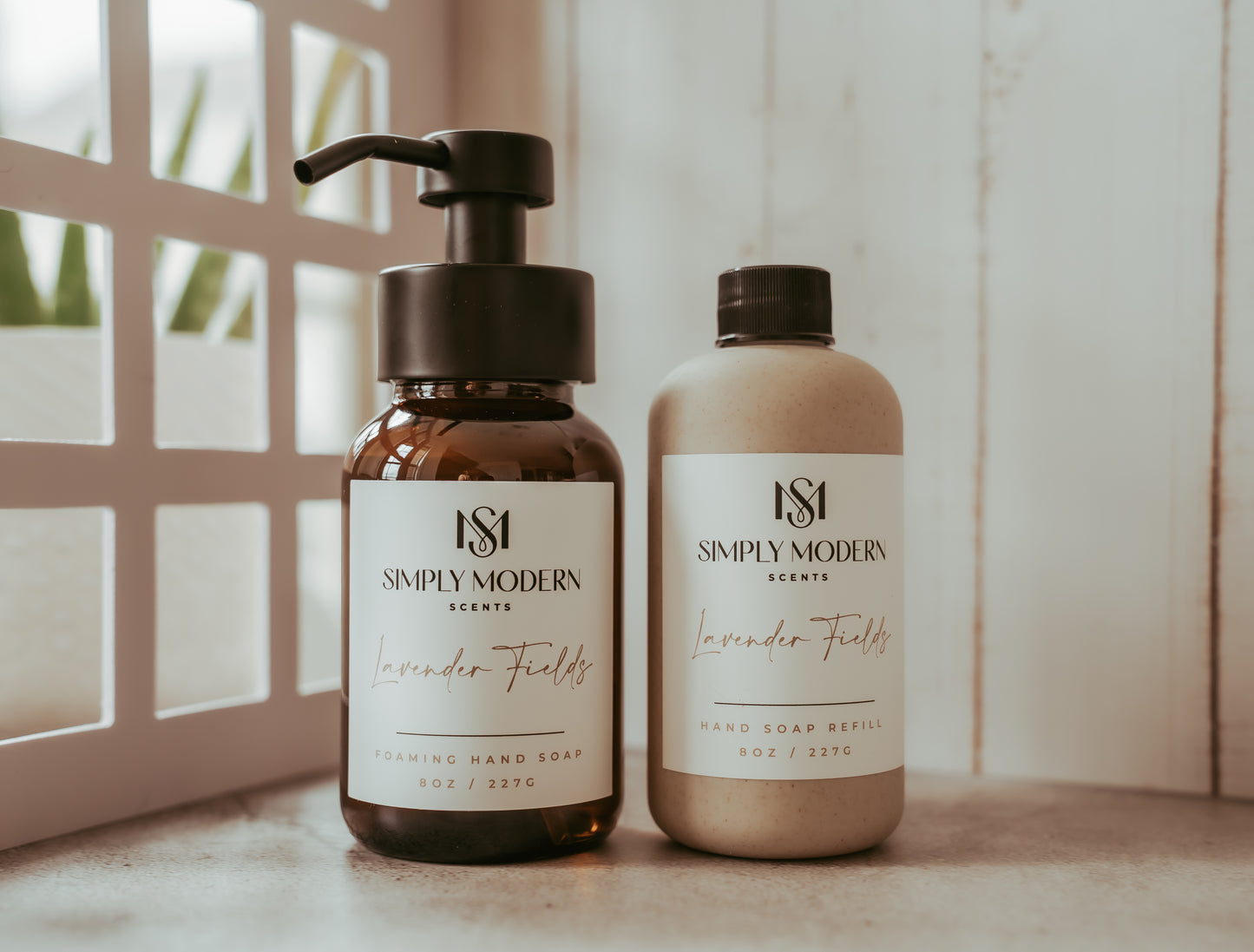 Foaming Hand Soap Bundle | Amber Glass Bottle + One Refill Bottle
