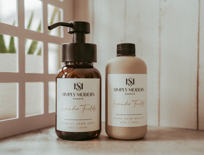 Foaming Hand Soap Bundle | Amber Glass Bottle + One Refill Bottle