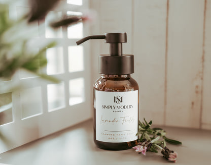Lavender Fields Foaming Hand Soap | Amber Glass Bottle