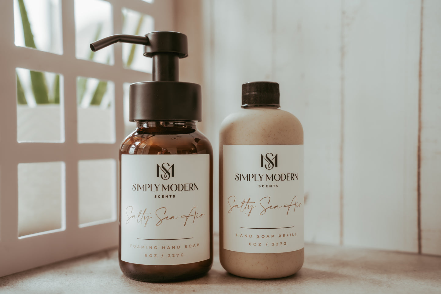 Foaming Hand Soap Bundle | Amber Glass Bottle + One Refill Bottle