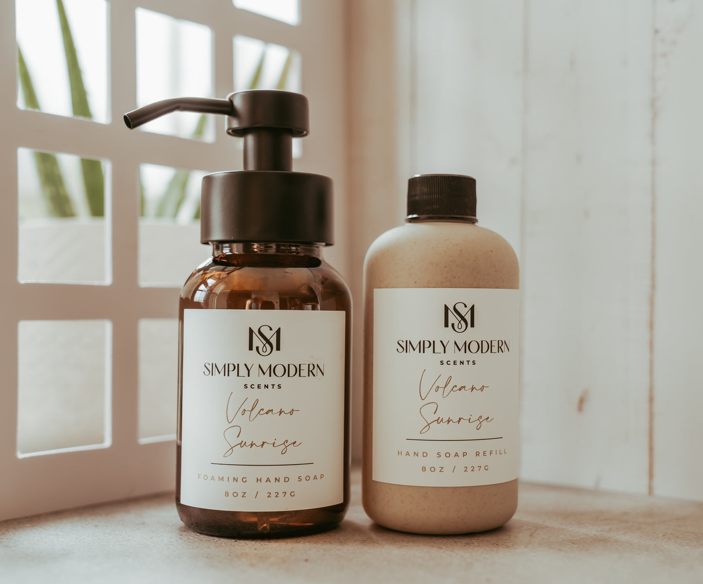 Foaming Hand Soap Bundle | Amber Glass Bottle + One Refill Bottle