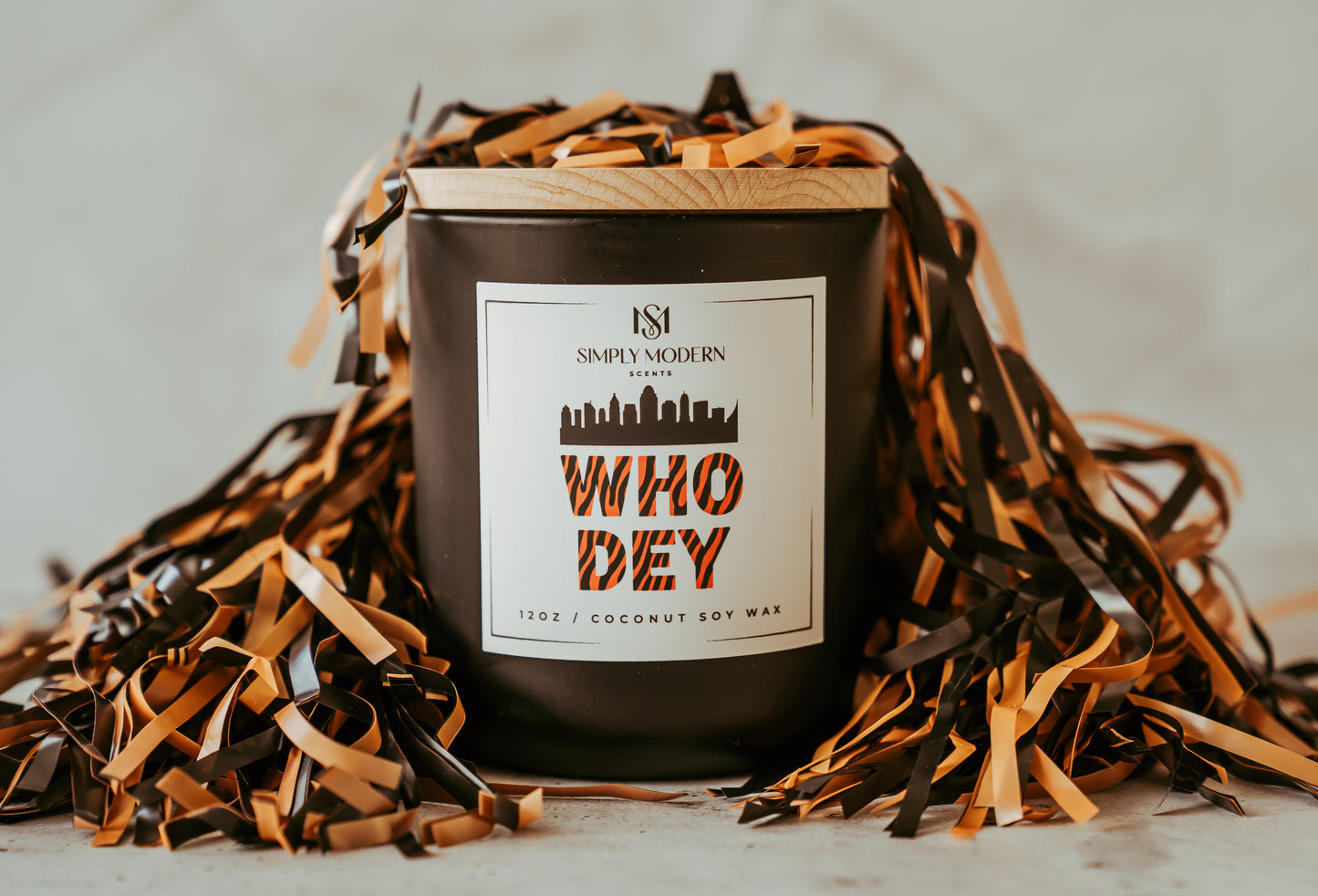 Who Dey | Mahogany Teakwood | Wood-Wick Coconut Soy Wax Candle
