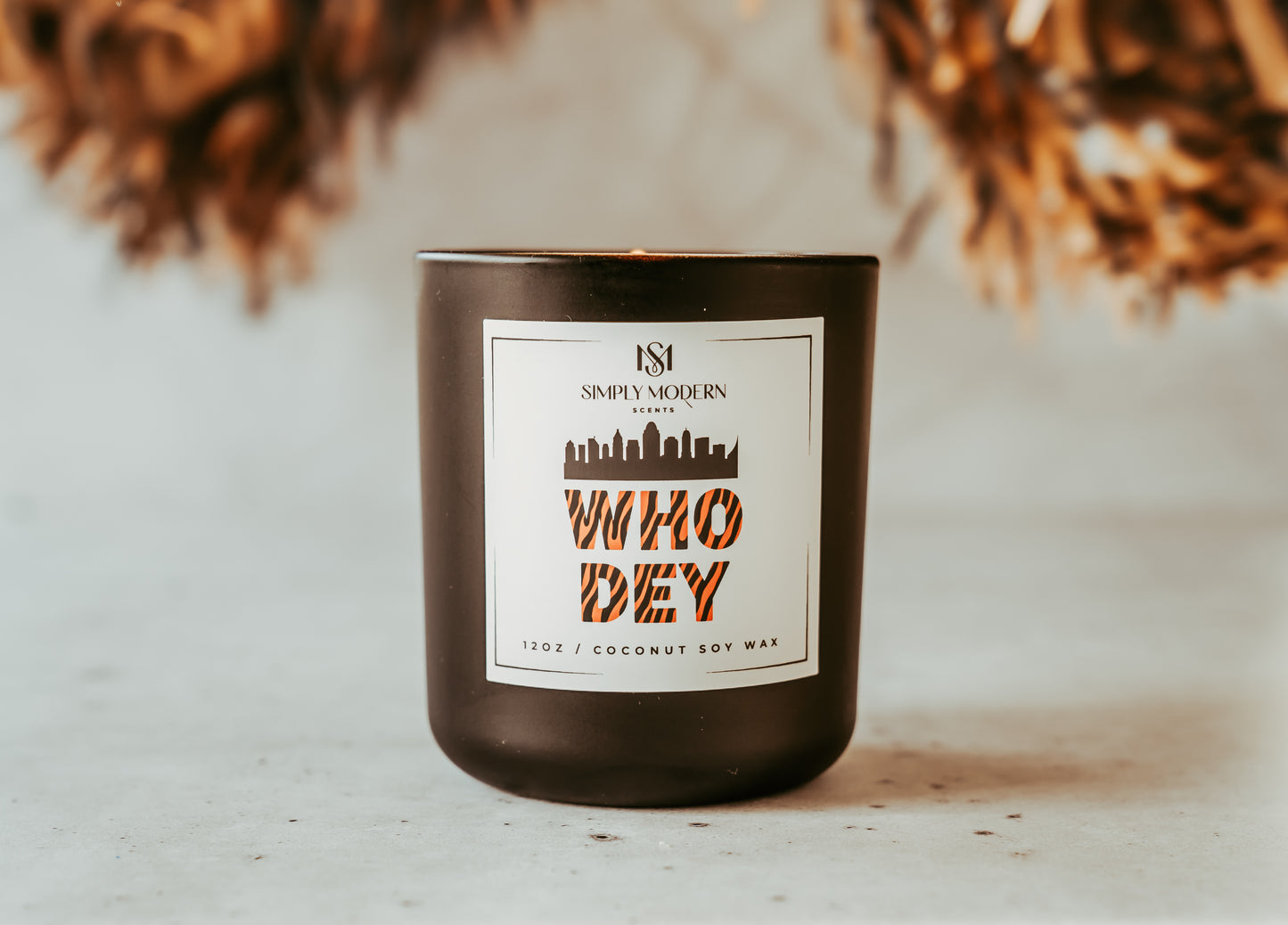 Who Dey | Mahogany Teakwood | Wood-Wick Coconut Soy Wax Candle